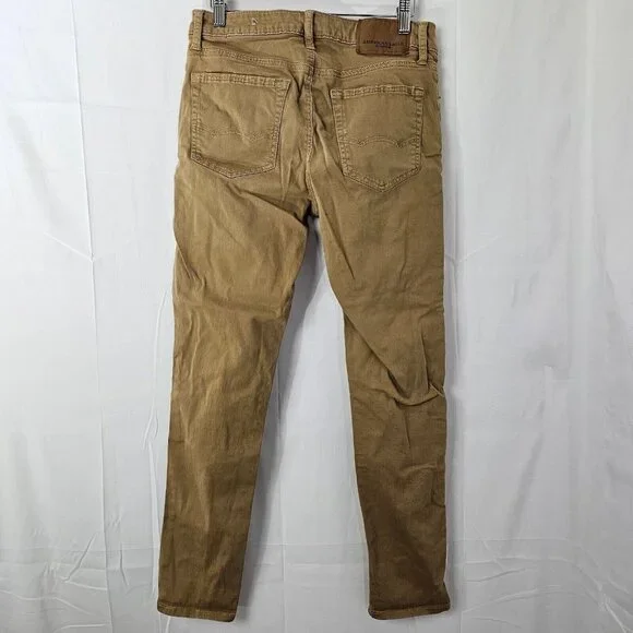 American Eagle Chino Pants Mens Tag 29x30 Act 30x28 Skinny Extreme Flex Denim - Picture 2 of 13